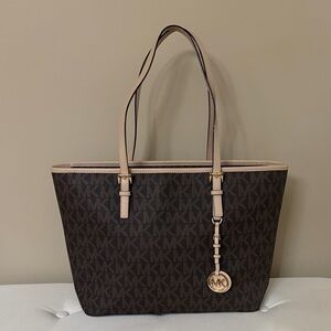 Michael Kors Signature Brown and Beige Tote